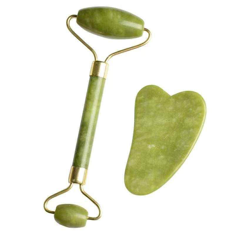 Natural Face Massager Guasha Jade Roller Scraper Facial Skin