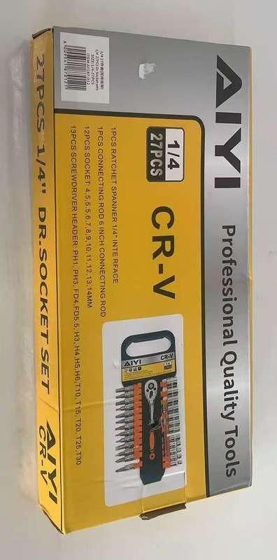 27pcs 1/4" DR.SOCKET SET Professional Quality Tools