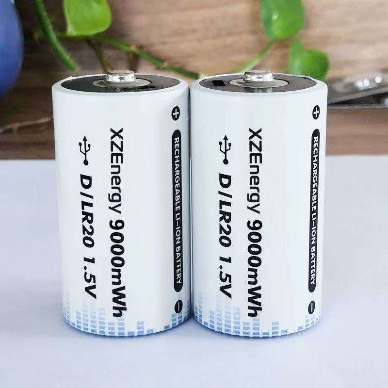 1.5v Lithium 6000mwh D-Type rechargeable lithium battery