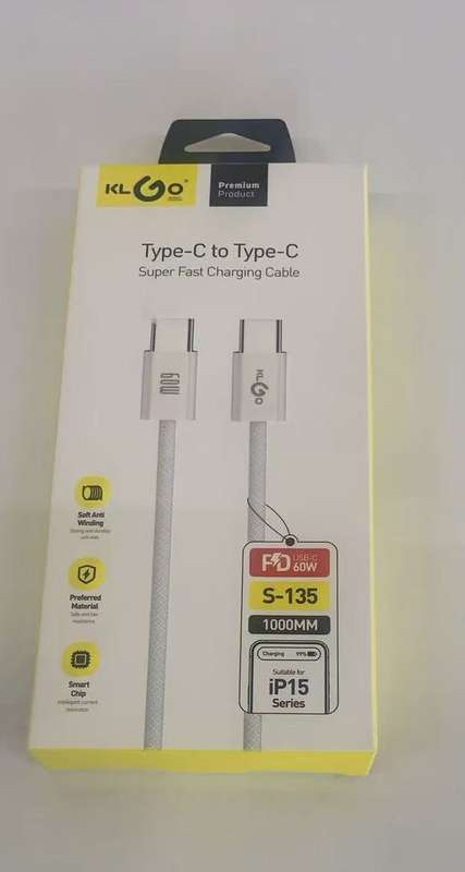 type- c to type-c super fast 1meter 60w charging cable