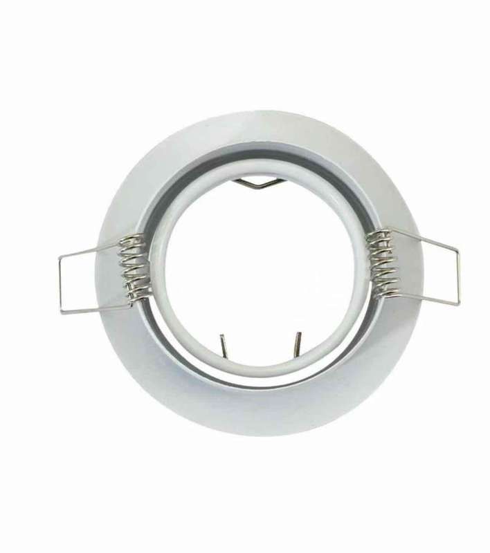 Down Light Fitting Round Swivel - White - 1 Piece
