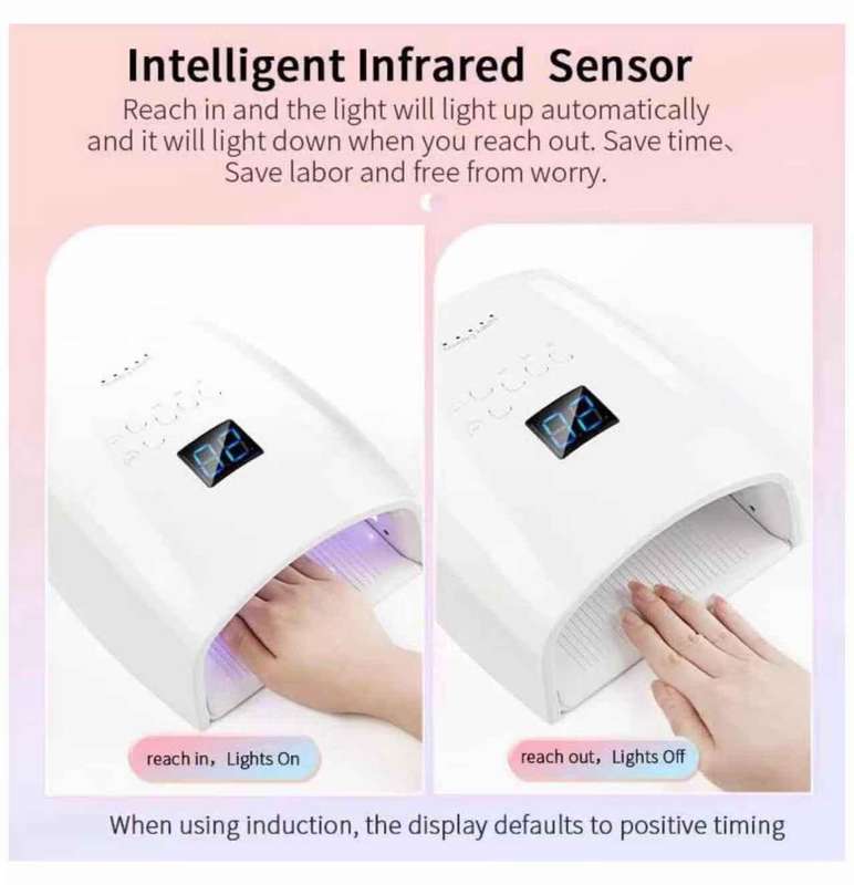 Rechargeable Cordless UV LED Nail Lamp 66W