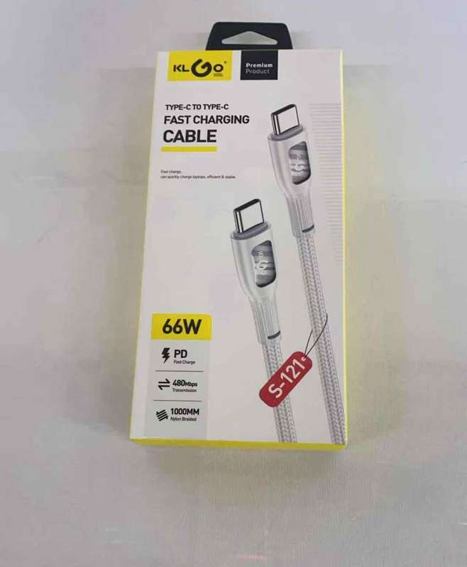TYPE-C TO TYPE-C FAST CHARGING CABLE 66W 1M