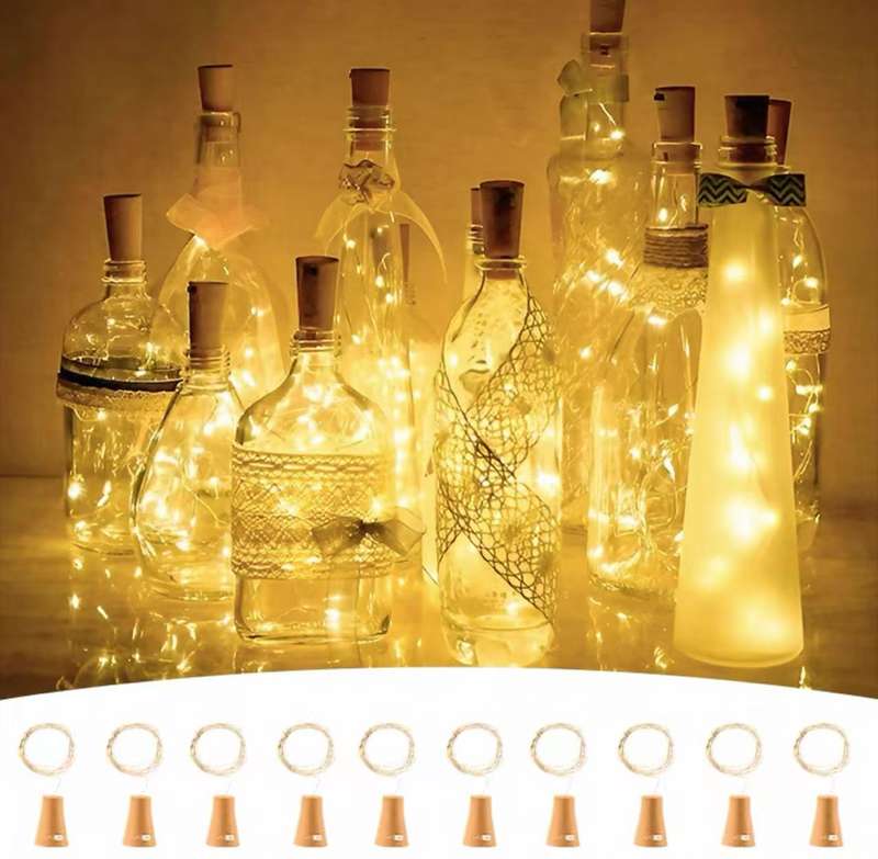 2m LED Wine Bottle Cork Starry Firefly Wire Led String Lights /mix  colour