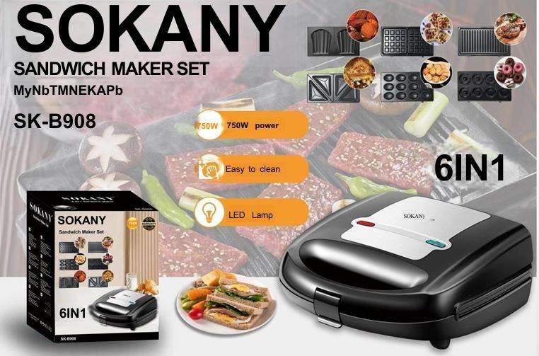 SOKANY SANDWICH MAKER SET SK-B908