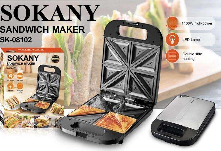 SOKANY SANDWICH MAKER SK-08102