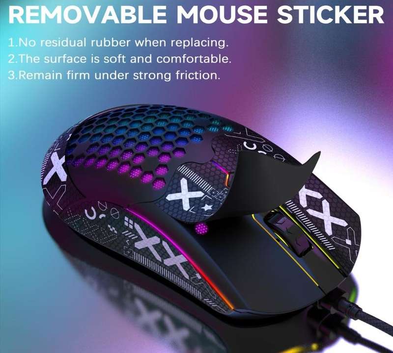 M5 RGB Wired Honeycomb Gaming Mouse 12000DPI 65g - Black