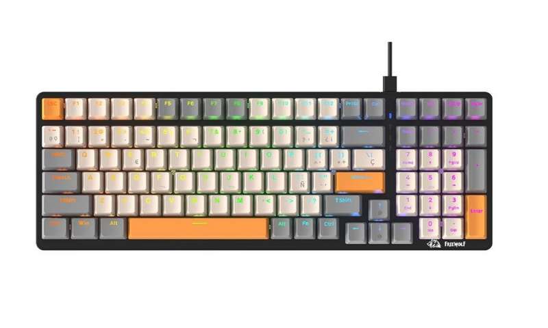 K3 100 Keys RGB Wired Mechanical Gaming Keyboard - Blue Switch