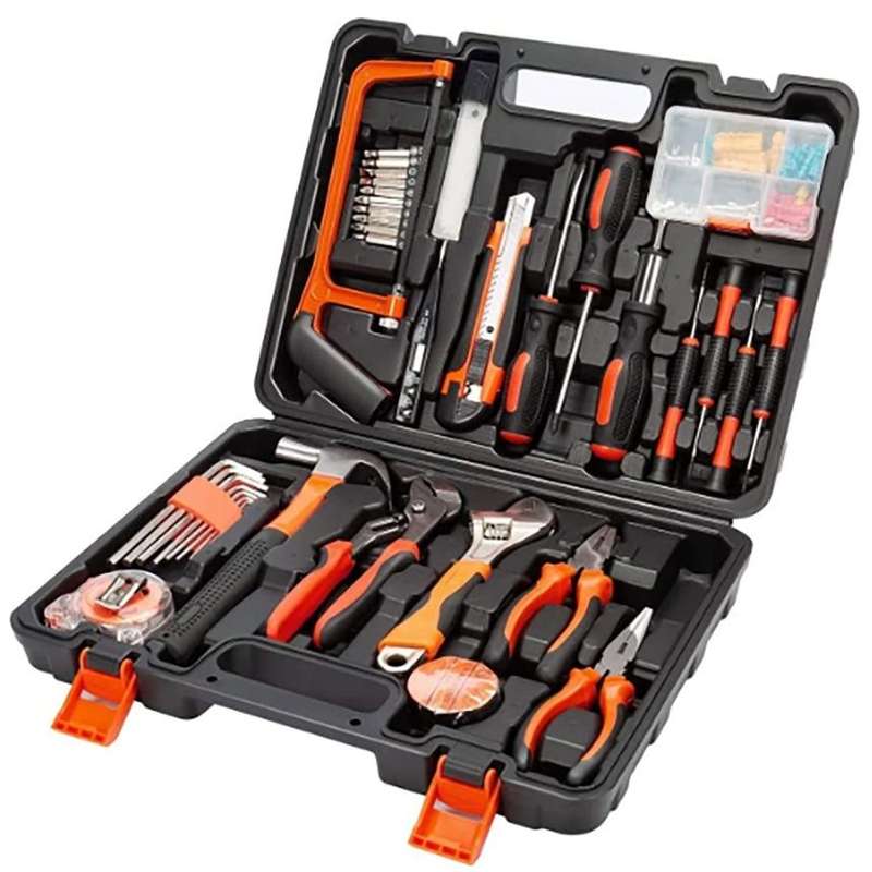 100 Pieces Universal Portable Hand Tool Set for Daily Household Repairs