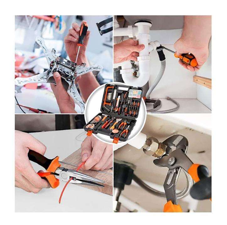 100 Pieces Universal Portable Hand Tool Set for Daily Household Repairs