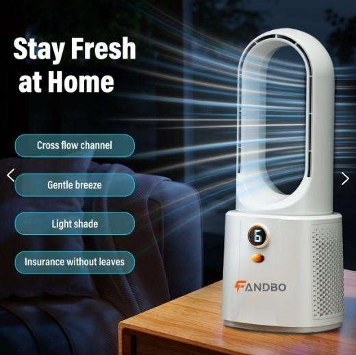 FANDBO Desk Fan Portable Bladeless Fan Small Personal Cooling Fan for Home