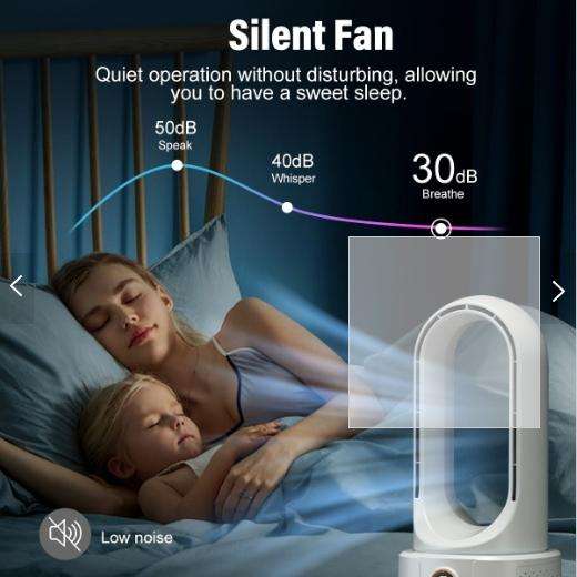 FANDBO Desk Fan Portable Bladeless Fan Small Personal Cooling Fan for Home