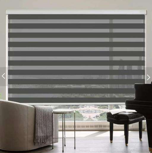 Quality Roller Dual Layer Zebra Blinds for Windows Blackout Day and Night - 90 W x 180 L cm