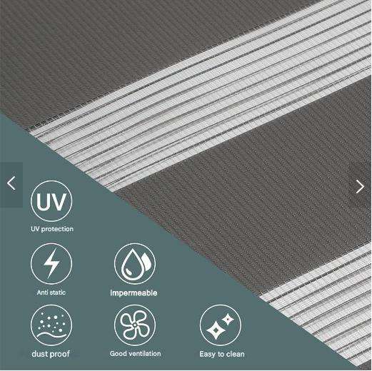 Quality Roller Dual Layer Zebra Blinds for Windows Blackout Day and Night - 120 W x 180 L cm