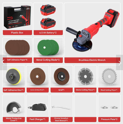 21V 700W Brushless Cordless Angle Grinder 115/125mm