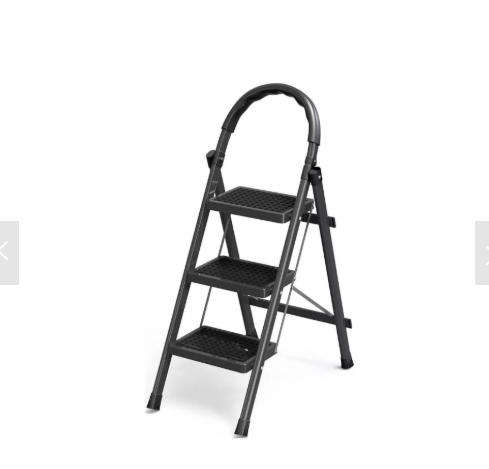 3-Step Stainless Steel Folding Ladder