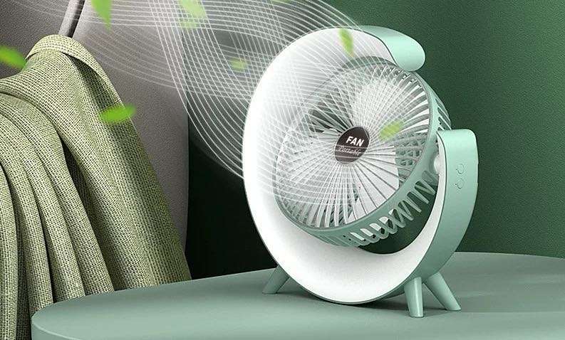 Recharger coloful desktop fan with RGB light