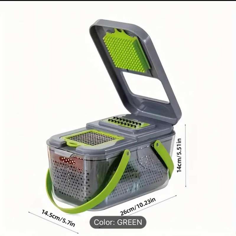 9-in-1 Vegetable Chopper Mandoline Slicer Set - Multifunctional Fruit Cutter, Manual Food Grater,