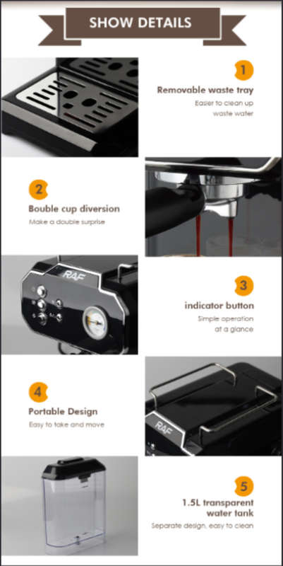 RAF Electric Espresso Coffee Machine