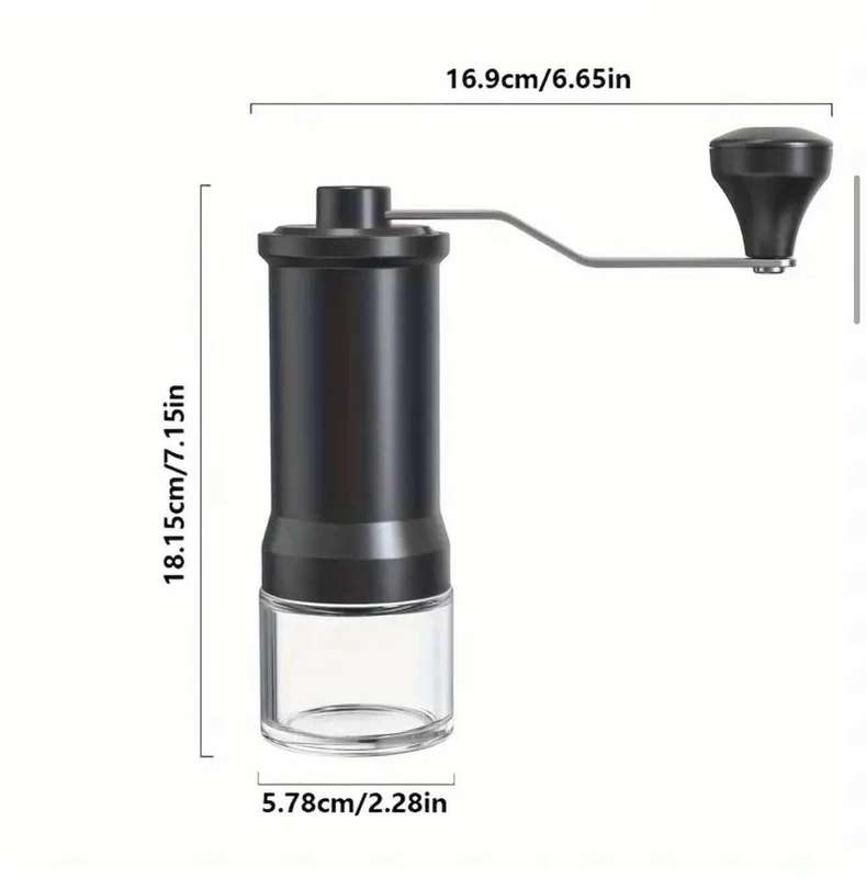 Manual Coffee Grinder: Adjustable Thickness Burr for Perfect Coffee Grounds - Portable