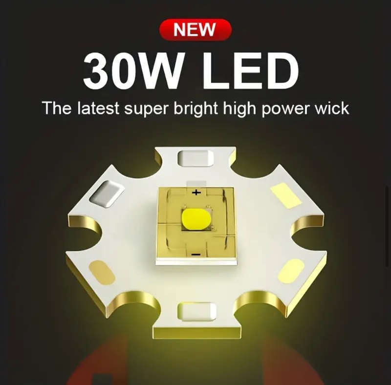 Ultra-Bright LED Tactical Flashlight - High Power, Rechargeable Lantern for Camping, Hiking, Fishing