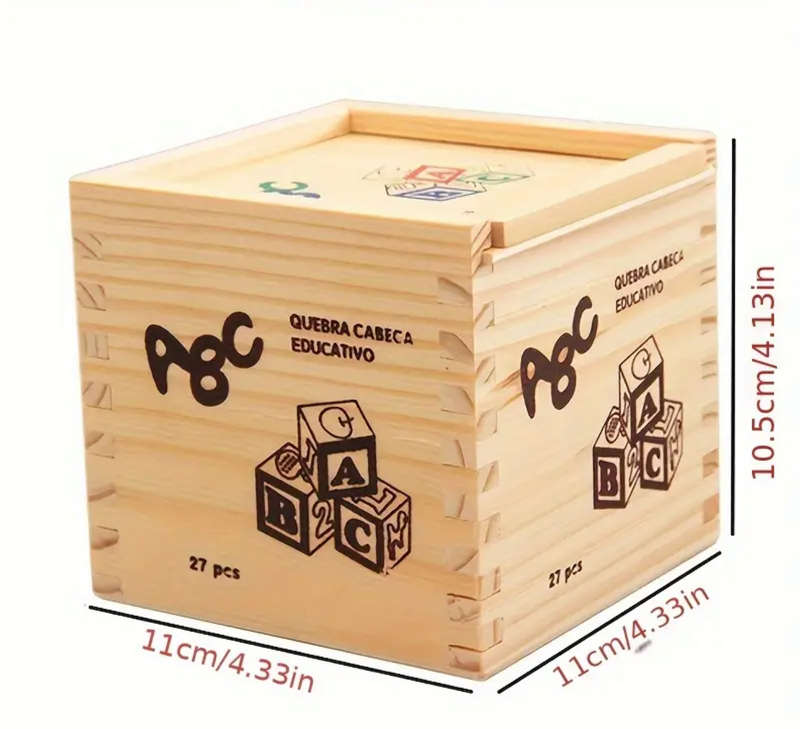 48pcs Printing Blocks Color Blocks, Wooden Letter Blocks