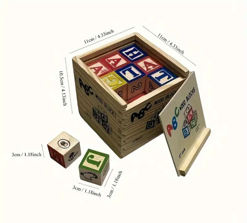 ABC Wooden Blocks - Children'S Educational Toy -