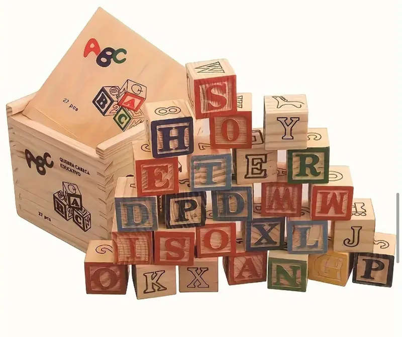 ABC Wooden Blocks - Children'S Educational Toy -