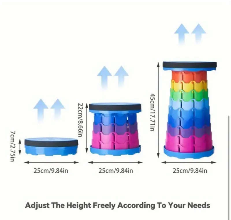 Portable Folding Rainbow Stool