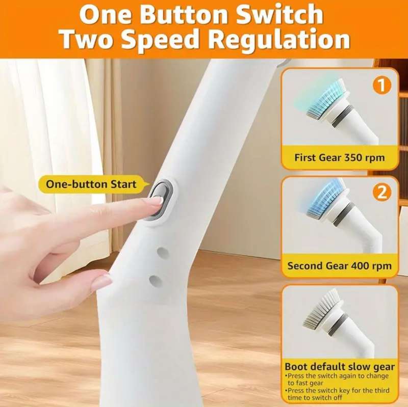 Cordless Electric Spin Scrubber