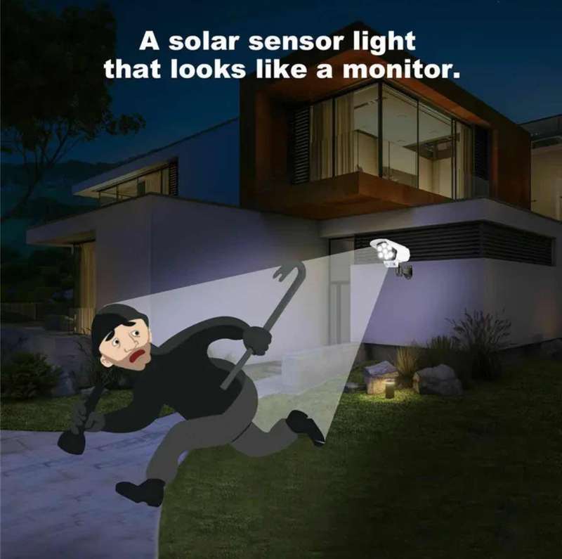 LED Solar Powered Motion Sensor Flood Light