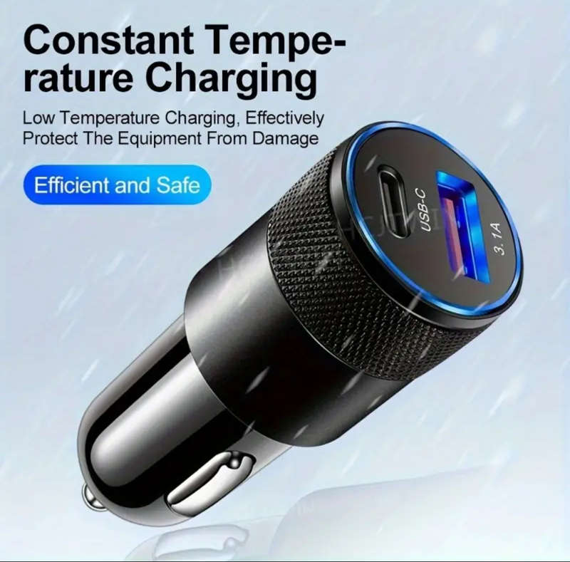 High-Speed Dual Port Metal Car Charger