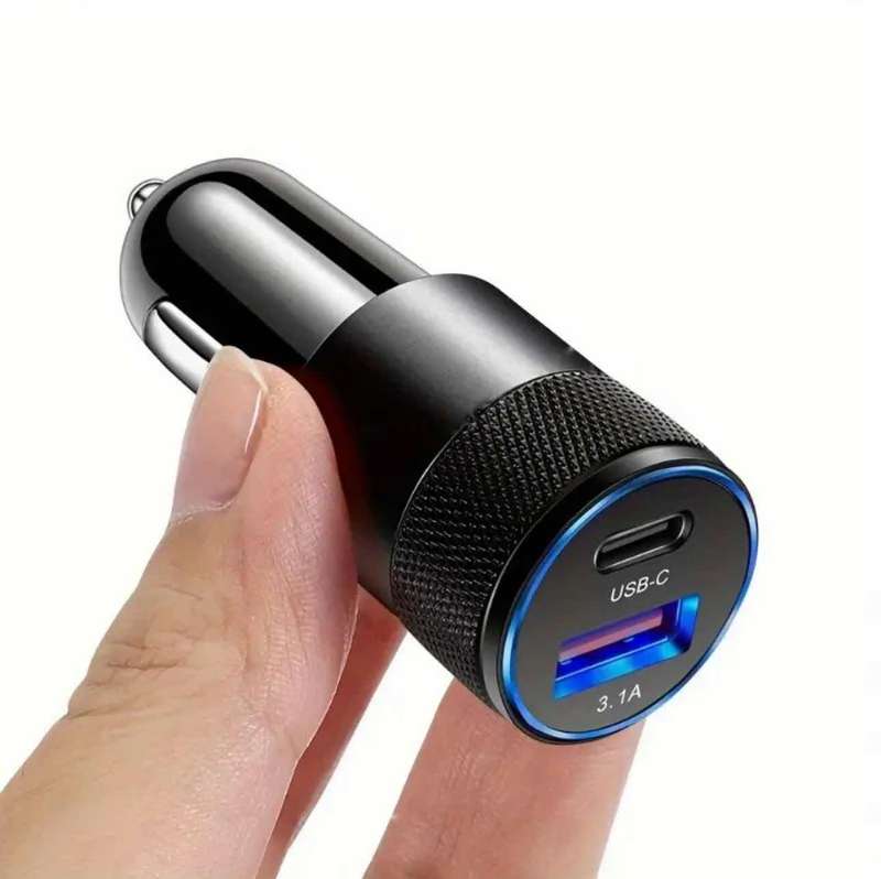 High-Speed Dual Port Metal Car Charger