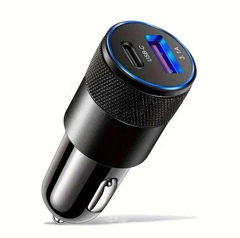 High-Speed Dual Port Metal Car Charger