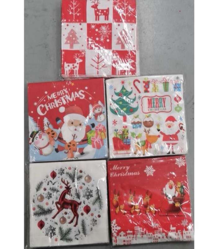 Assorted patterns styles Christmas TIssue (pack of 15 pcs)
