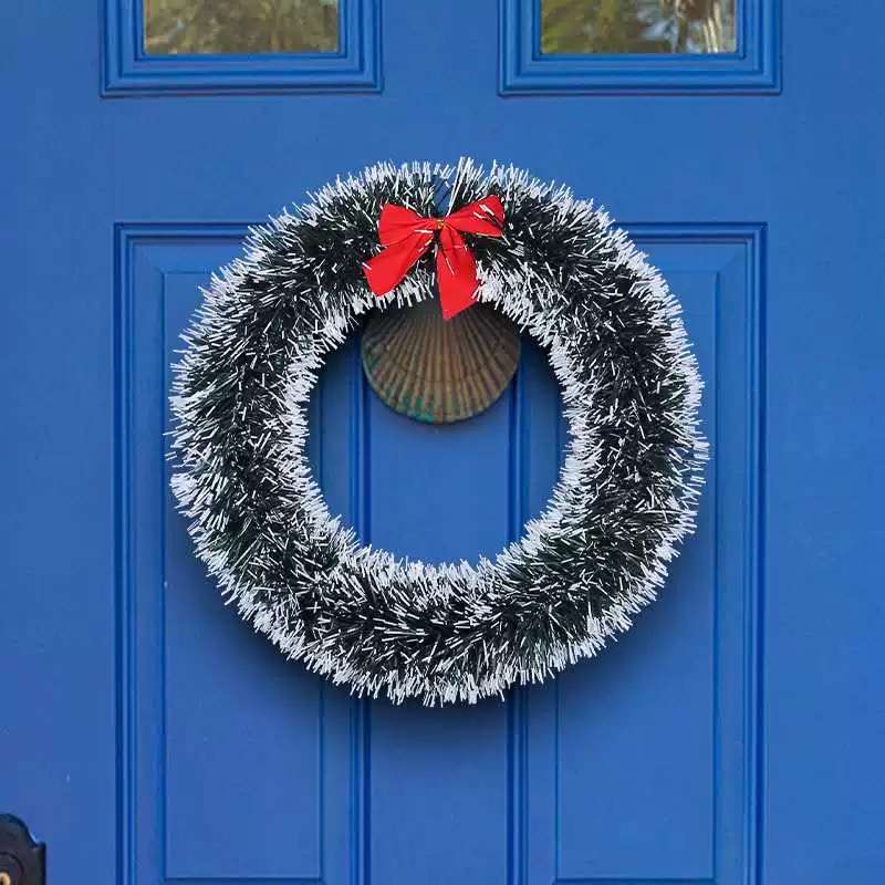 Christmas Wreath For Front Door With Artificial Branches Decorations  (30cm)
