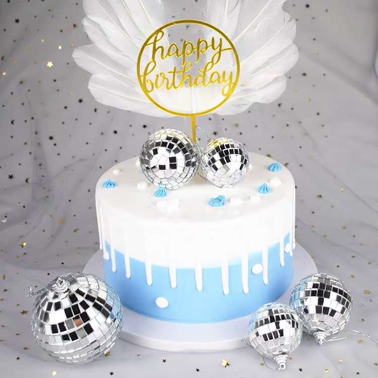 Christmas Mirror ball 4cm / Wedding or Party (pack of 6 pcs)
