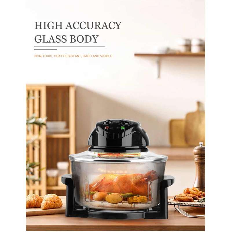 Raf 12 liter Air Fryer Multi-cooker GlassElectric Convection Halogen Oven