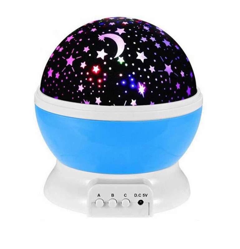 Star Night Light Galaxy Projector LED Lights and 360 Degree Rotation - Blue