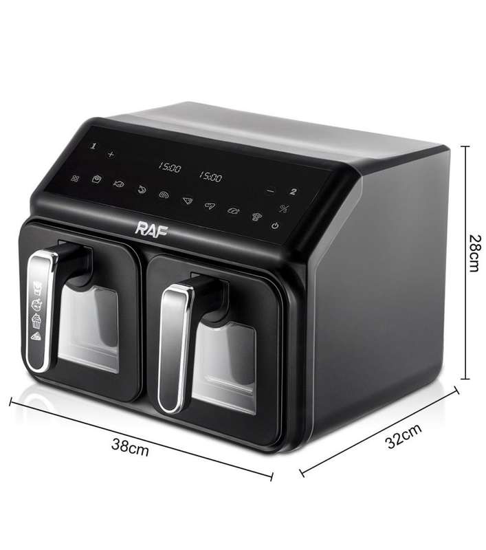 RAF Multifunction Dual baskets Digital Smart Air Fryer 4.5+4.5L