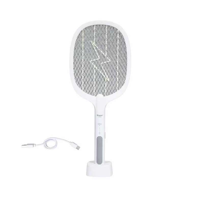 USB Rechargeable Dual-Use Mosquito Swatter Fly Bug Killer Lamp