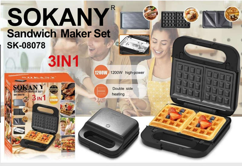 SOKANY Sandwich maker set 3in1