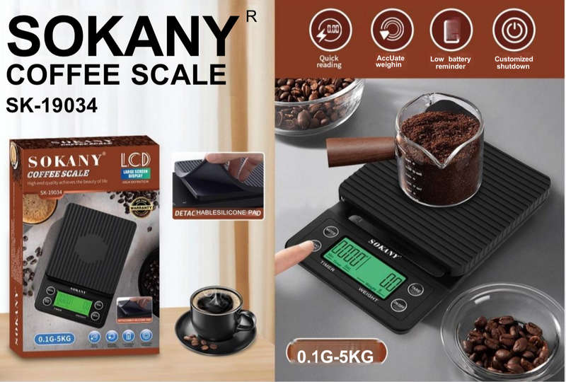 SOKANY COFFEE SCALE 0.1-5KG