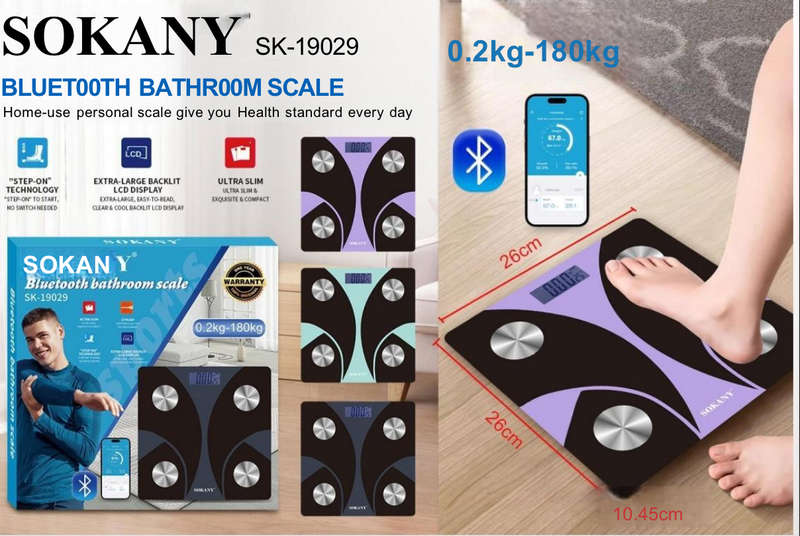 SOKANY BLUETOOTH BATHROOM SCALE