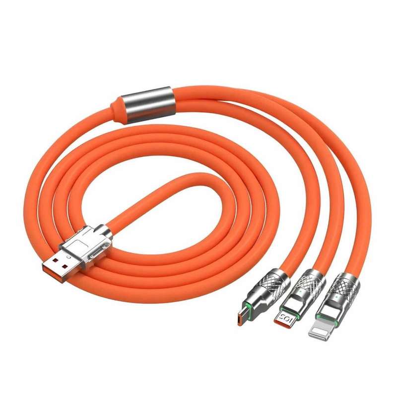 3in1 Super Fast 120w USB Charger Cable Compatible with iPhone Samsung Android