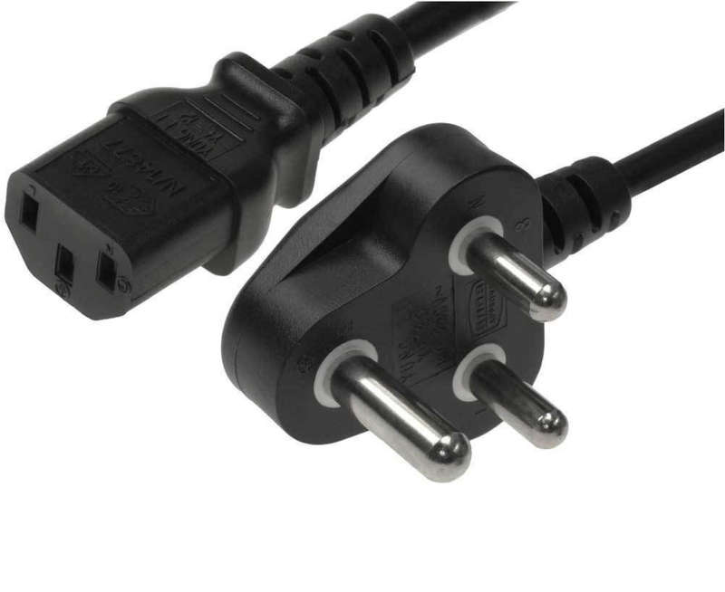 1.5 Meter PC or HDTV Power Cable 3-Pin SA Electrical Plug to Kettle Cord