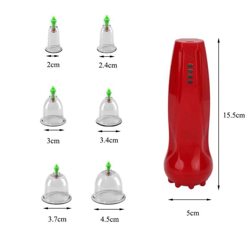 Electric Cupping Massager 4 Levels Cupping Therapy Set Massager Stick Kit