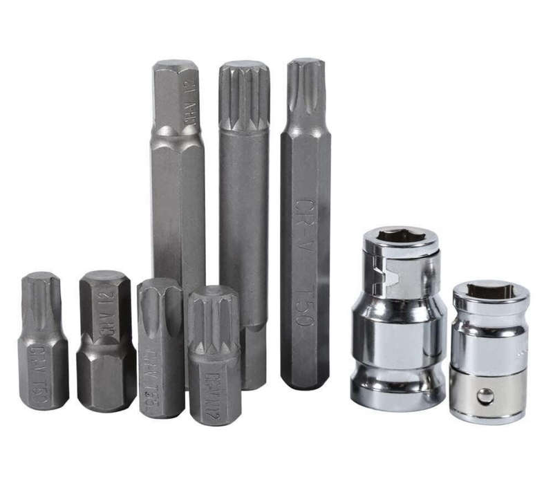 40 Piece Hex Spline Star Torx Socket Bit Set