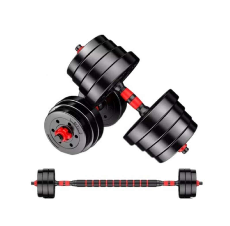 30kg Plastic Cement Indoor Fitness Weight Lifting Adjustable Dumbbells