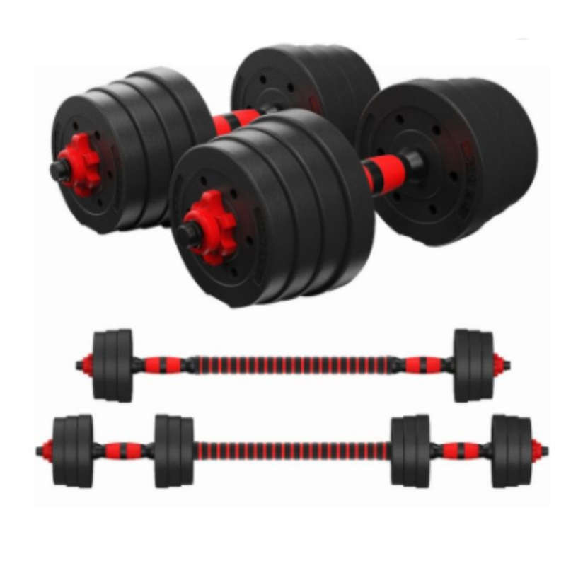 30kg Plastic Cement Indoor Fitness Weight Lifting Adjustable Dumbbells